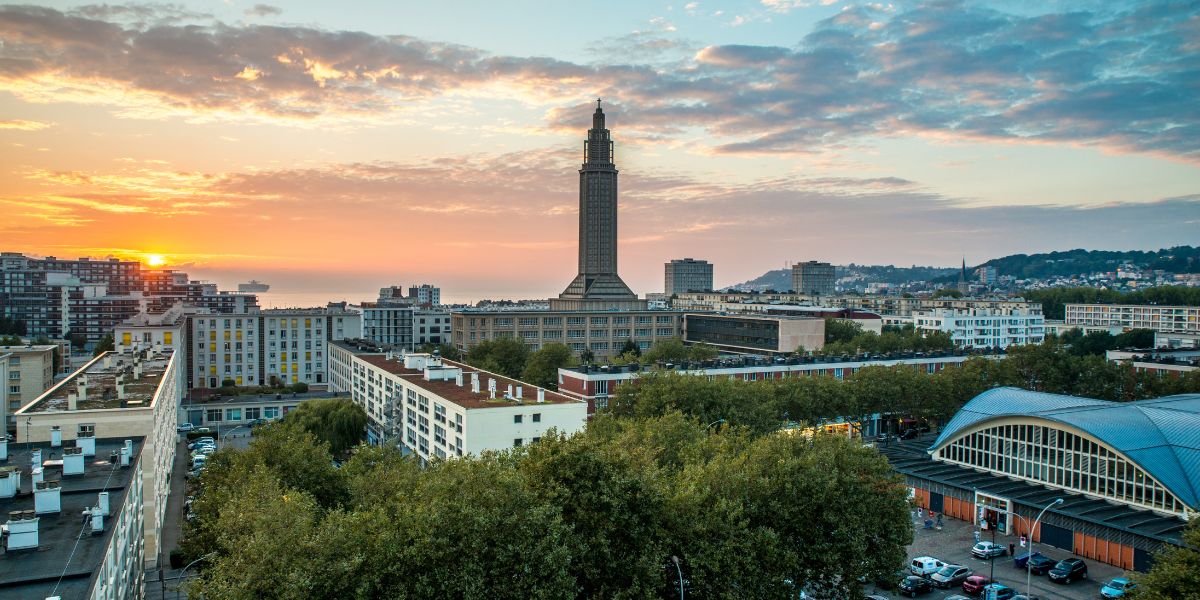 Coucher de soleil sur le Havre - Stations Classées