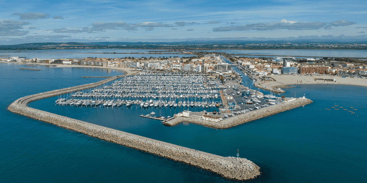 Vue aérienne de Palavas