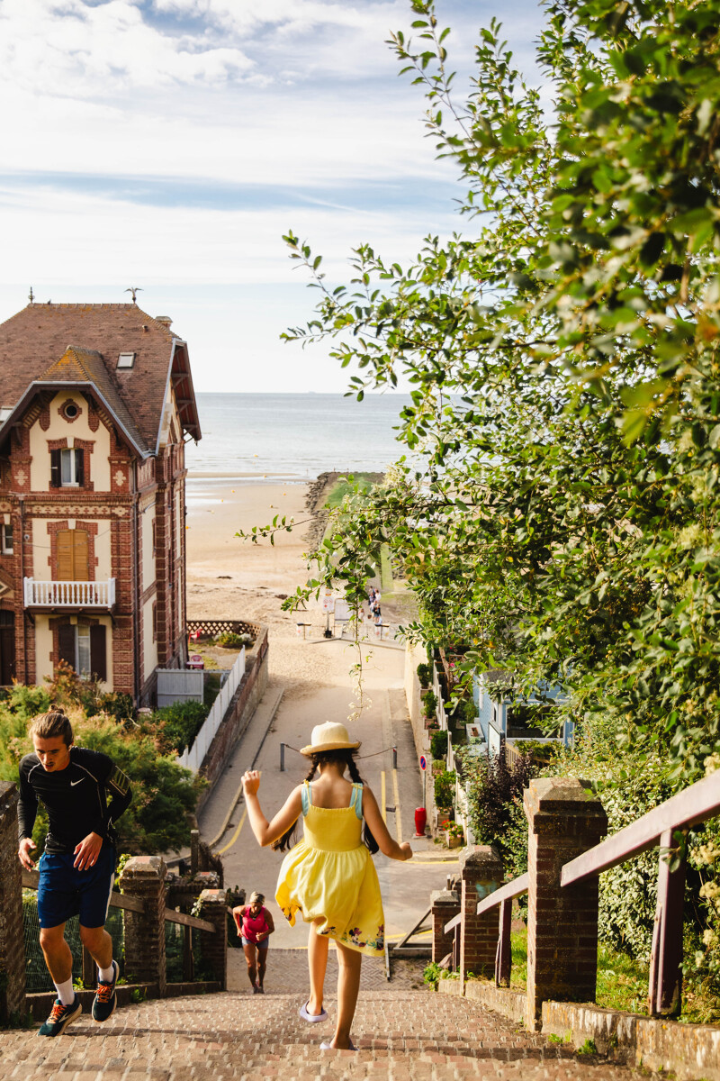 L'escalier des 100 marches - Houlgate - Station Classée